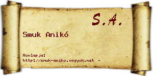 Smuk Anikó névjegykártya